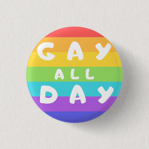 「ゲイ終日」レインボーLGBT+プライドラウンドバッジ 缶バッジ