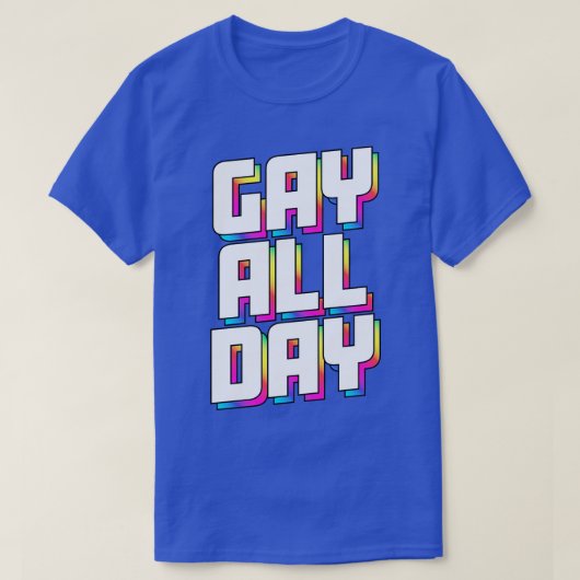 ゲイ終日 Tシャツ (デザイン正面)