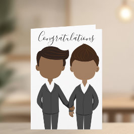 ゲイ結婚のアフリカ系アメリカ人おめでとう カード