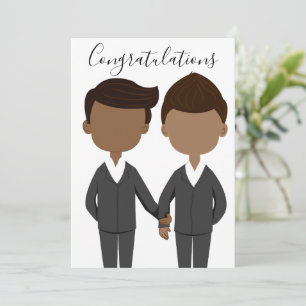 ゲイ結婚のアフリカ系アメリカ人男性おめでとう カード