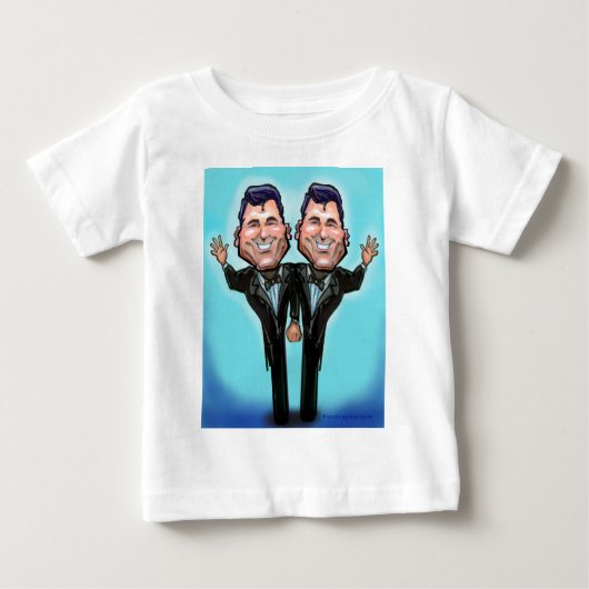ゲイ結婚のケーキ人形 ベビーTシャツ (正面)