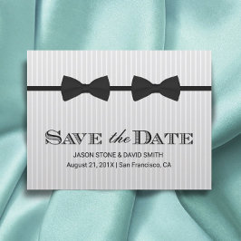 ゲイ結婚のダブルバウのネクタイ日付を保存 案内ポストカード