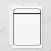 ゲイ結婚のダブルボウタイクラシックズ枠 招待状 (裏面)