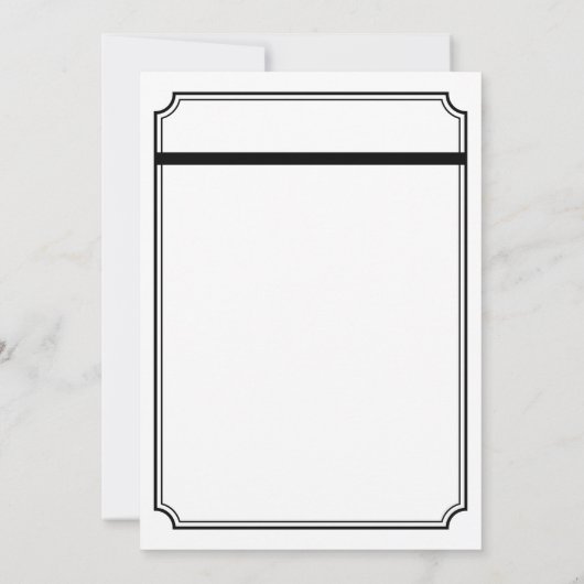 ゲイ結婚のダブルボウタイクラシックズ枠 招待状 (裏面)