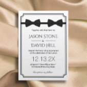 ゲイ結婚のダブルボウタイクラシックズ枠 招待状