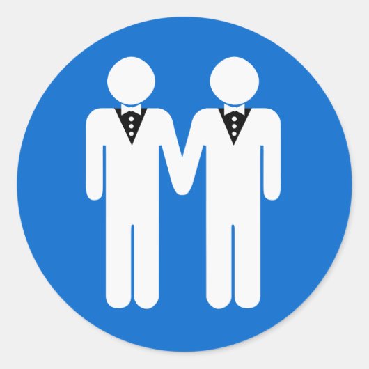 ゲイ結婚のトッパー ラウンドシール (正面)