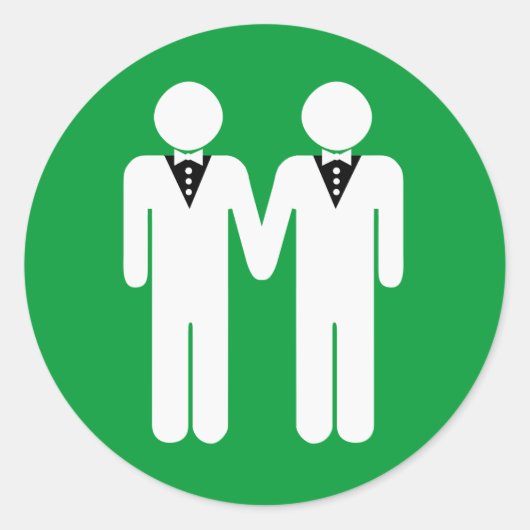 ゲイ結婚のトッパー ラウンドシール (正面)