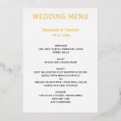 ゲイ結婚のメニュー白と実在金ゴールド 箔招待状 (正面)