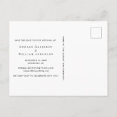 ゲイ結婚のレインボー写真の日付を保存 案内ポストカード (裏面)