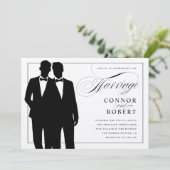ゲイ結婚の二つのgrooms結婚ズ 招待状 (スタンド正面)