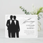 ゲイ結婚の二つのgrooms結婚ズ 招待状 (スタンド正面)