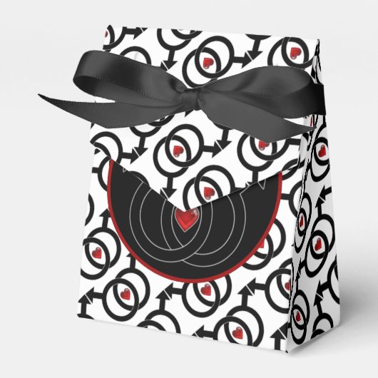 ゲイ結婚の愛は愛の白のテントの好意ボックス フェイバーボックス (正面サイド)