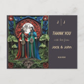 ゲイ結婚の感謝 ポストカード (正面)