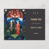 ゲイ結婚の感謝 ポストカード (正面)