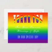 ゲイ結婚の感謝LGBTゲイプライドパーティー ポストカード (正面/裏面)