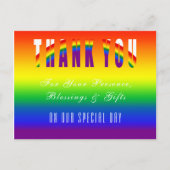 ゲイ結婚の感謝LGBTゲイプライドパーティー ポストカード (正面)