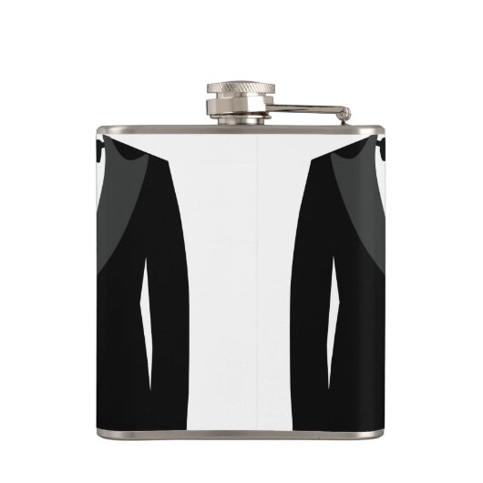 ゲイ結婚の新郎への贈り物 – フレッパーソナライズされたクス フラスク (裏面)