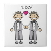 ゲイ結婚の新郎 タイル (正面)