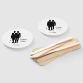 ゲイ結婚の氏名・日付付きグルームズ ハンドファン (組立なし)