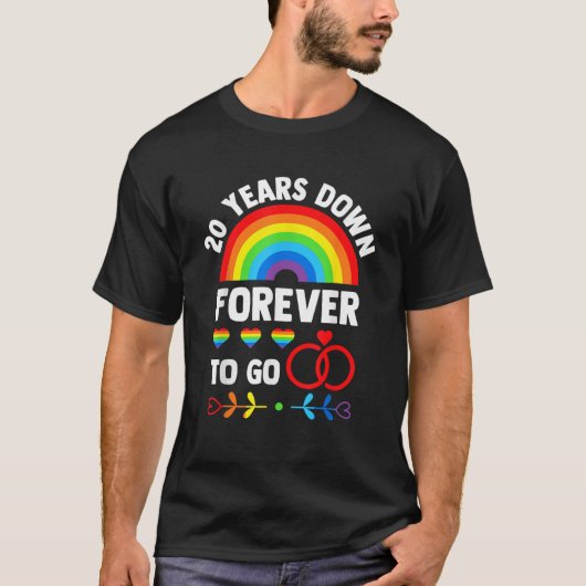 ゲイ結婚の記念日20年が永遠にGに Tシャツ (正面)
