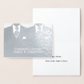 ゲイ結婚の2つの楽園おめでとう 箔カード (ディスプレー)