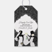 ゲイ結婚の2つの花嫁の写真の好意 ギフトタグ (正面)