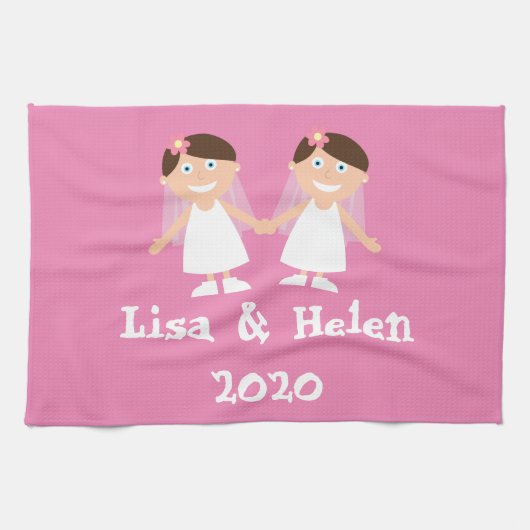 ゲイ結婚の キッチンタオル (横)