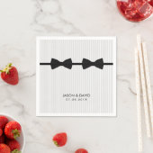 ゲイ結婚ズダブルボウタイクラシックズ スタンダードカクテルナプキン (インサイチュ)