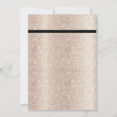 ゲイ結婚ズダブルボウタイモダンアイボリー金ゴールド 招待状 (裏面)