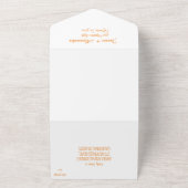 ゲイ結婚レインボーLGBTプライドRSVP QRコード オールインワン招待状 (外側)