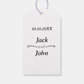 ゲイ結婚式の引き出物 ギフトタグ (裏面)