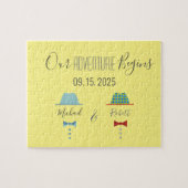 ゲイ結婚式の日付の保存 ジグソーパズル (横)