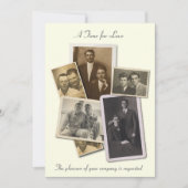 ゲイ結婚式招待状とヴィンテージポートレート 招待状 (正面)