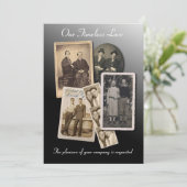 ゲイ結婚式招待状とヴィンテージポートレート 招待状 (スタンド正面)