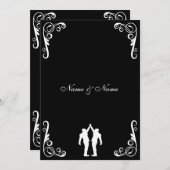 ゲイ結婚式招待状-グルーミングとグルーミング 招待状 (正面/裏面)