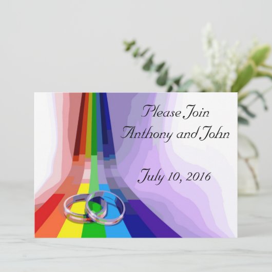 ゲイ結婚式招待状 招待状 (スタンド正面)