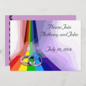 ゲイ結婚式招待状 招待状 (正面/裏面)