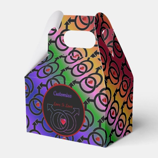 ゲイ結婚愛はラブレインボーゲーブルビーフボックス フェイバーボックス (正面サイド)