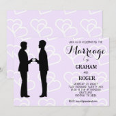 ゲイ結婚2つのグルームズ 招待状 (正面/裏面)