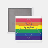 ゲイ誇りを持ったでユダヤ人である マグネット (正面/裏面)