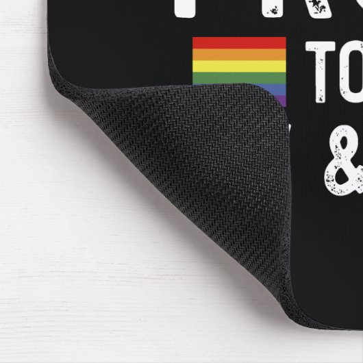 ゲイ誇りを持ったと黒になる マウスパッド (コーナー)