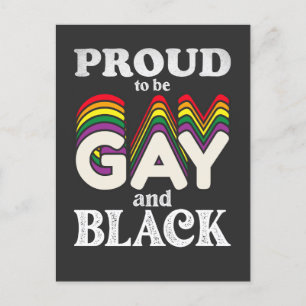 ゲイ誇りを持ったと黒人のLGBTプライド インビテーションポストカード