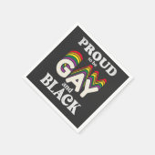 ゲイ誇りを持ったと黒人のLGBTプライド スタンダードカクテルナプキン (角)