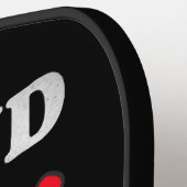 ゲイ誇りを持ったと黒人のLGBTプライド ピックルボールラケット (左詳細)