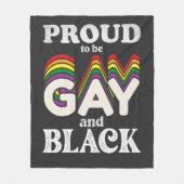 ゲイ誇りを持ったと黒人のLGBTプライド フリースブランケット (正面)
