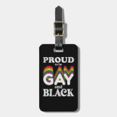 ゲイ誇りを持ったと黒人のLGBTプライド ラゲッジタグ (正面縦)