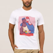 ゲイ誇りを持った愛は性男無しキス Tシャツ (正面)