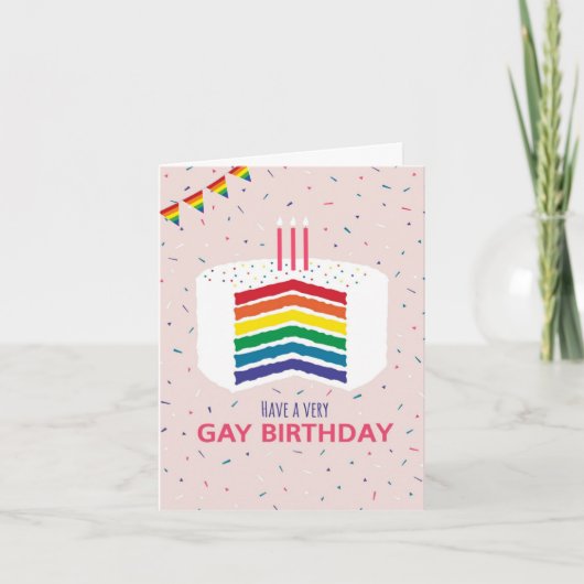 ゲイ誕生日の希望のライフパートナーカード カード (正面)