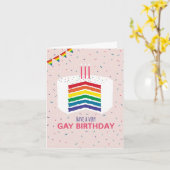 ゲイ誕生日の希望のライフパートナーカード カード (黄色い花)