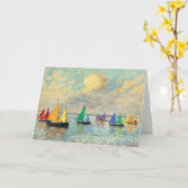 ゲイ誕生日レインボーセイルズ カード (黄色い花)